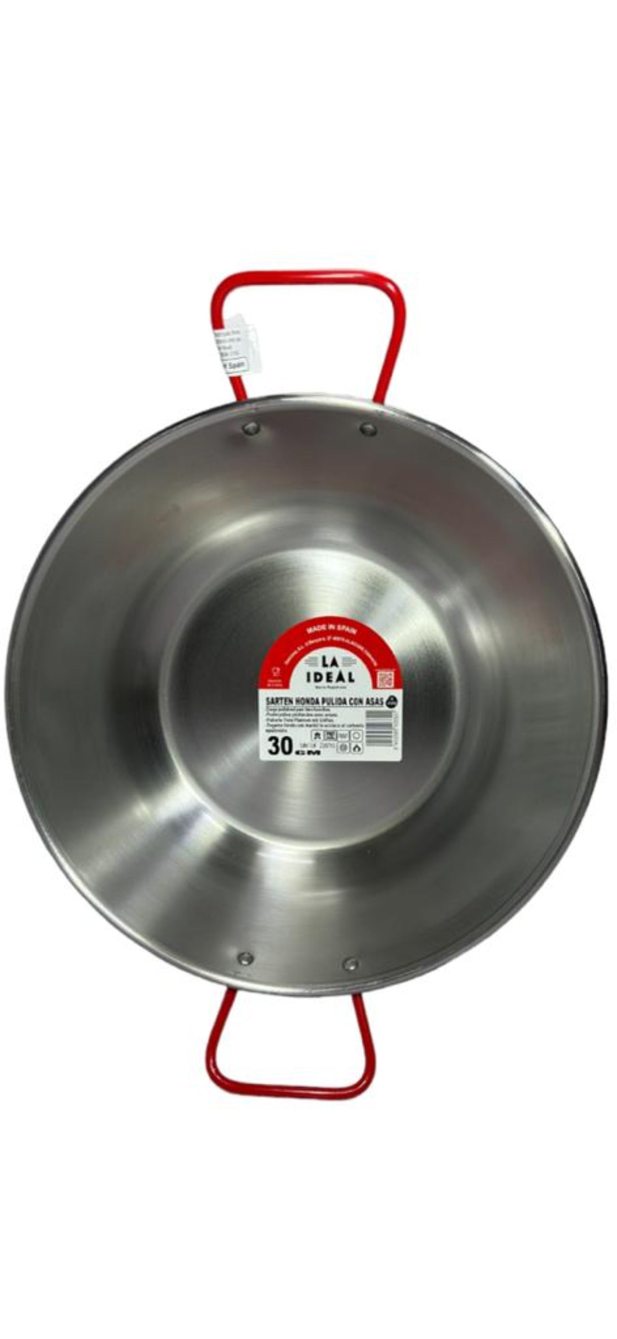 Garcima Sarten Honda Pulida Con Asas Deep Polished Pan Two Handles 30cm