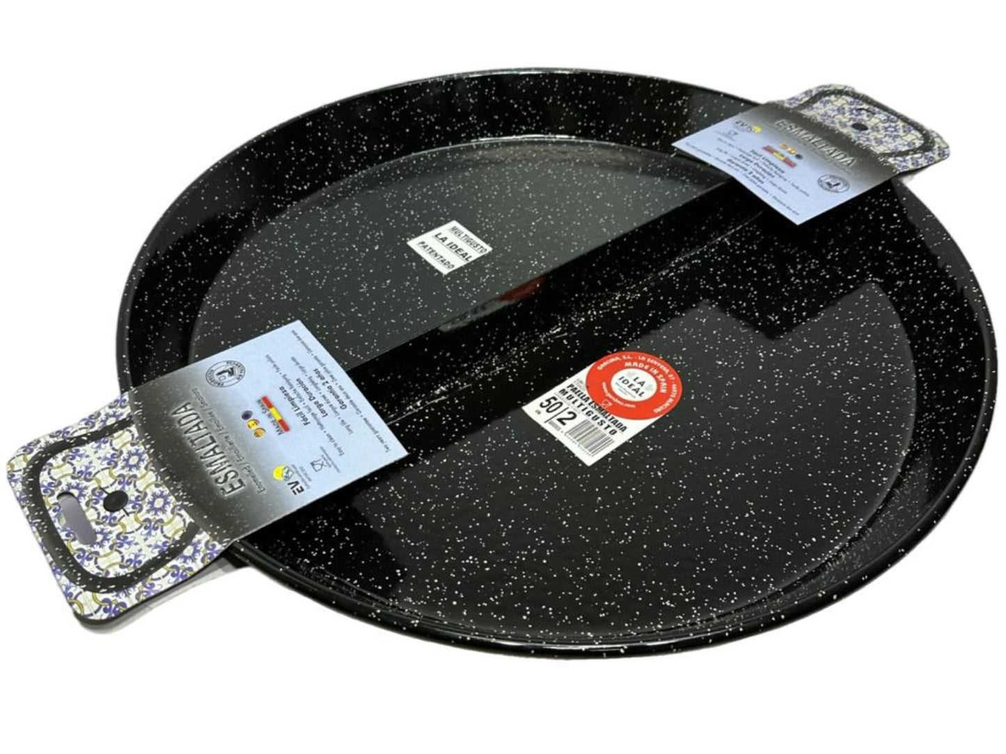 Garcima Paella Esmaltada Multigusto Spanish Spanish Sectioned Enamel Pan 50cm