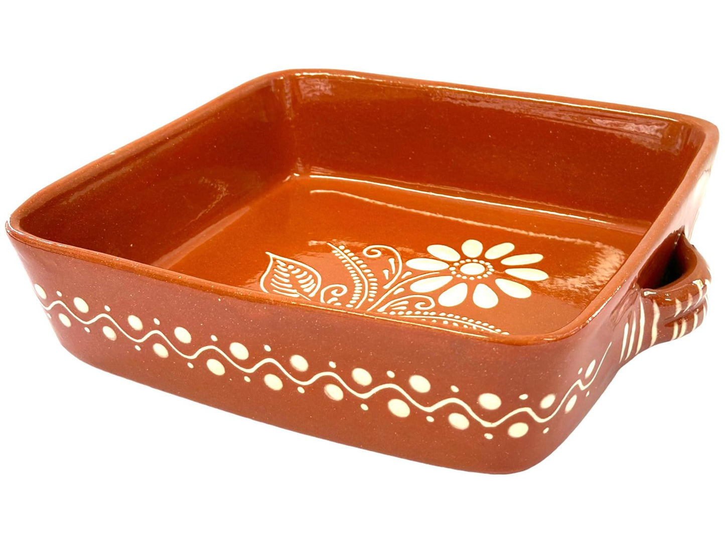 Edgar Picas Assadeira Quadrada Regional 2 Portuguese Terracotta Square Baking Dish 26cm x 25cm x 7.5cm