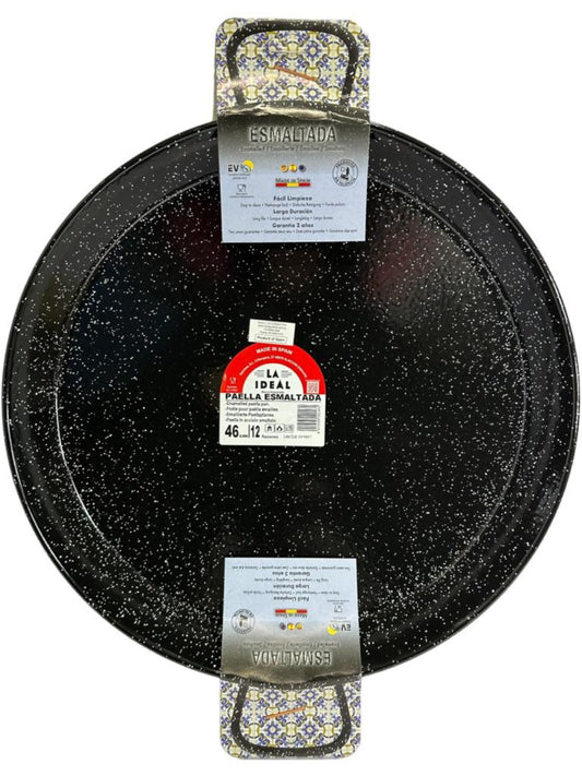 Garcima Paella Esmaltada Spanish Enamelled Paella Pan 46cm