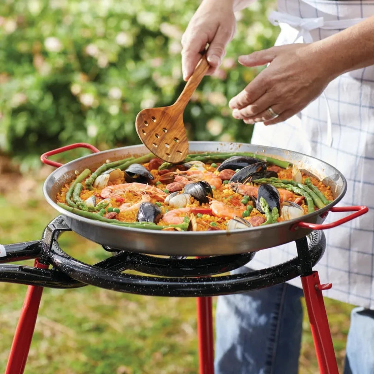 Garcima - SET MIRADOR - Enamel Paella pan Burner Kit 60cm