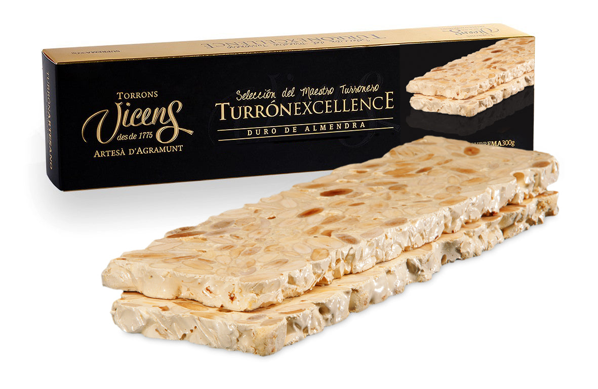 Vicens Duro De Almendra Turron Spanish Hard Almond Nougat Excellence 300g