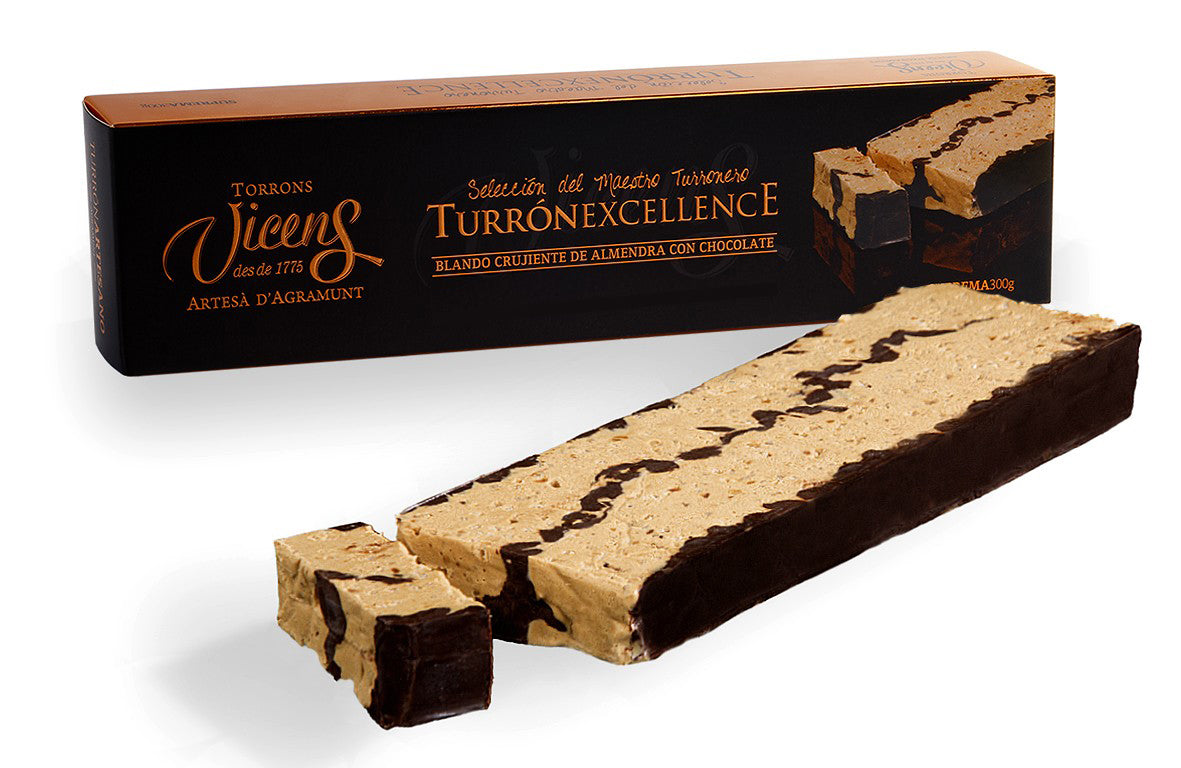 Vicens Soft Crunchy Almond Nougat WIth Chocolate 300g (Best Before 01-07-2026)
