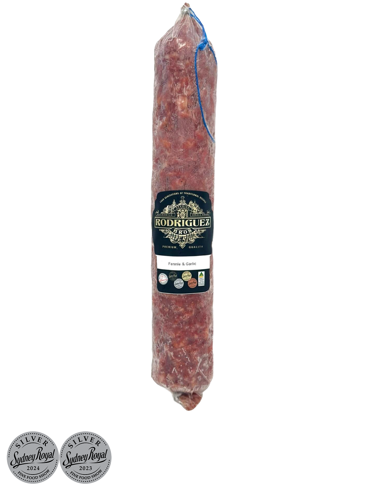 Fennel and Garlic Salchichon Whole Salami Approx 400g random weight packet. Regular price $15.00 AUD (You are guaranteed to receive at least 385g of product, equivalent price of $38.96 per kg.)