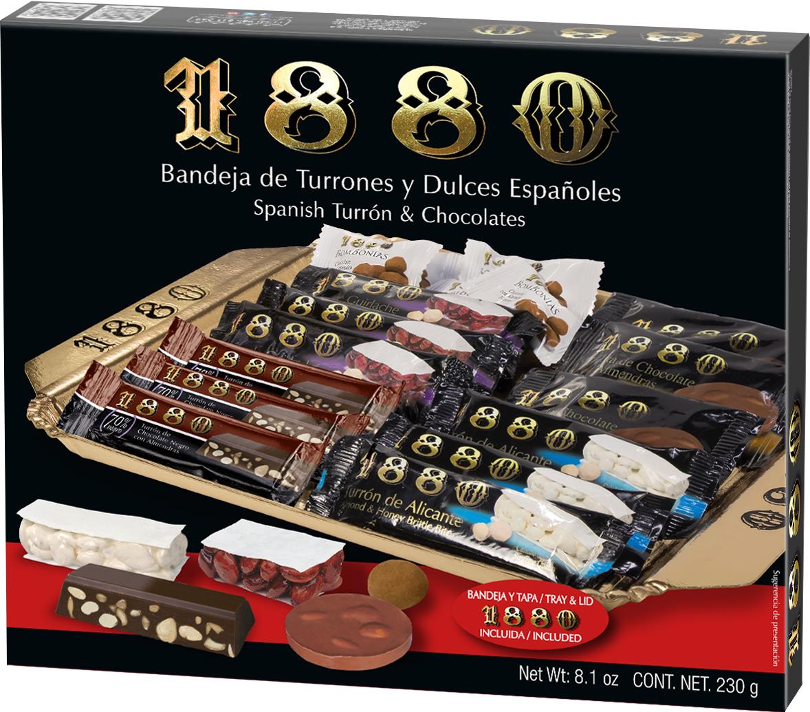 1880 Spanish Selection Chocolate and Nougat with Decorative Tray 230g (Best Before 30-11-2026)