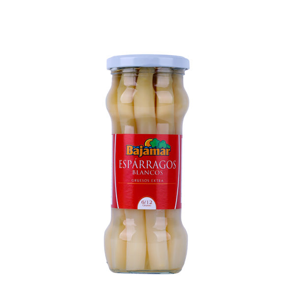 Bajamar Esparragos Blancos Gruesos Extra Spanish Thick White Asparagus 345g Gross 205g Drained