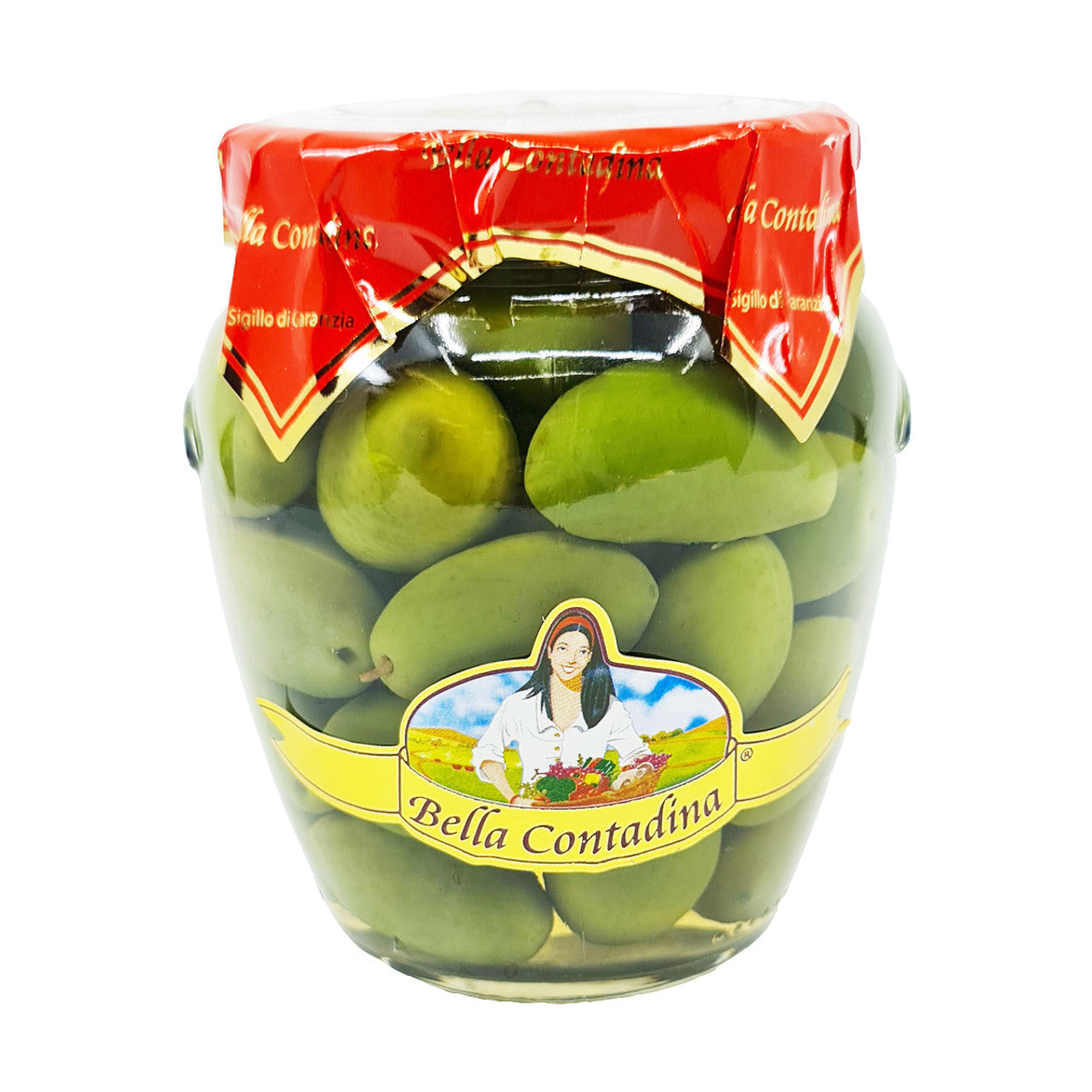 Bella Contadina Green Bella Di Cerignola Whole Olives 550g Gross 330g Drained