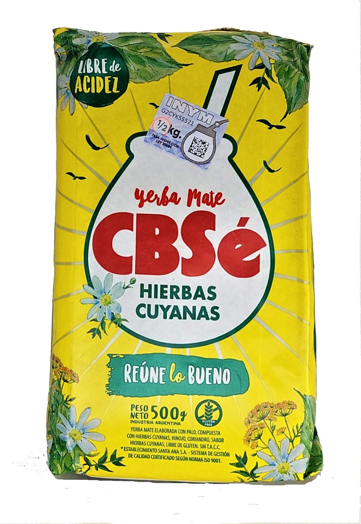 CBSe Yerba Mate Hierbas Cuyanas Reune La Bueno 500g