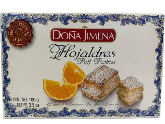 Dona Jimena Hojaldrines Spain Spanish Wafer Puff Pastry Biscuit Cake with Orange 100g