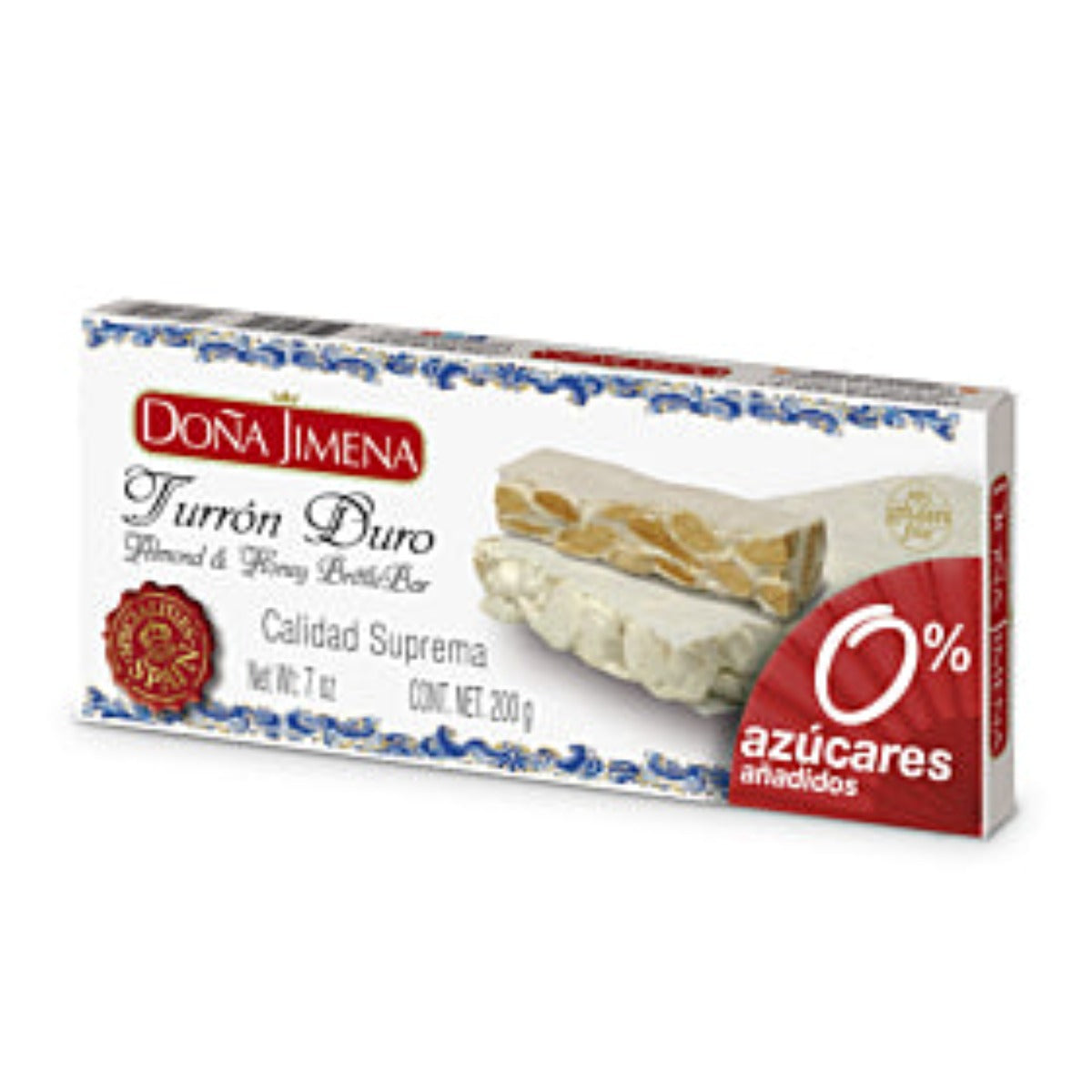 Dona Jimena Turron Duro Spanish Hard Almond Nougat 200g