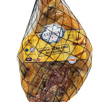 Espana y Hijos Jamon Serrano Full Leg approx 6kg random weight packet. Regular price $200.00 AUD [You are guaranteed to receive at least 6kg of product, equivalent price of $33.33 per kg.]
