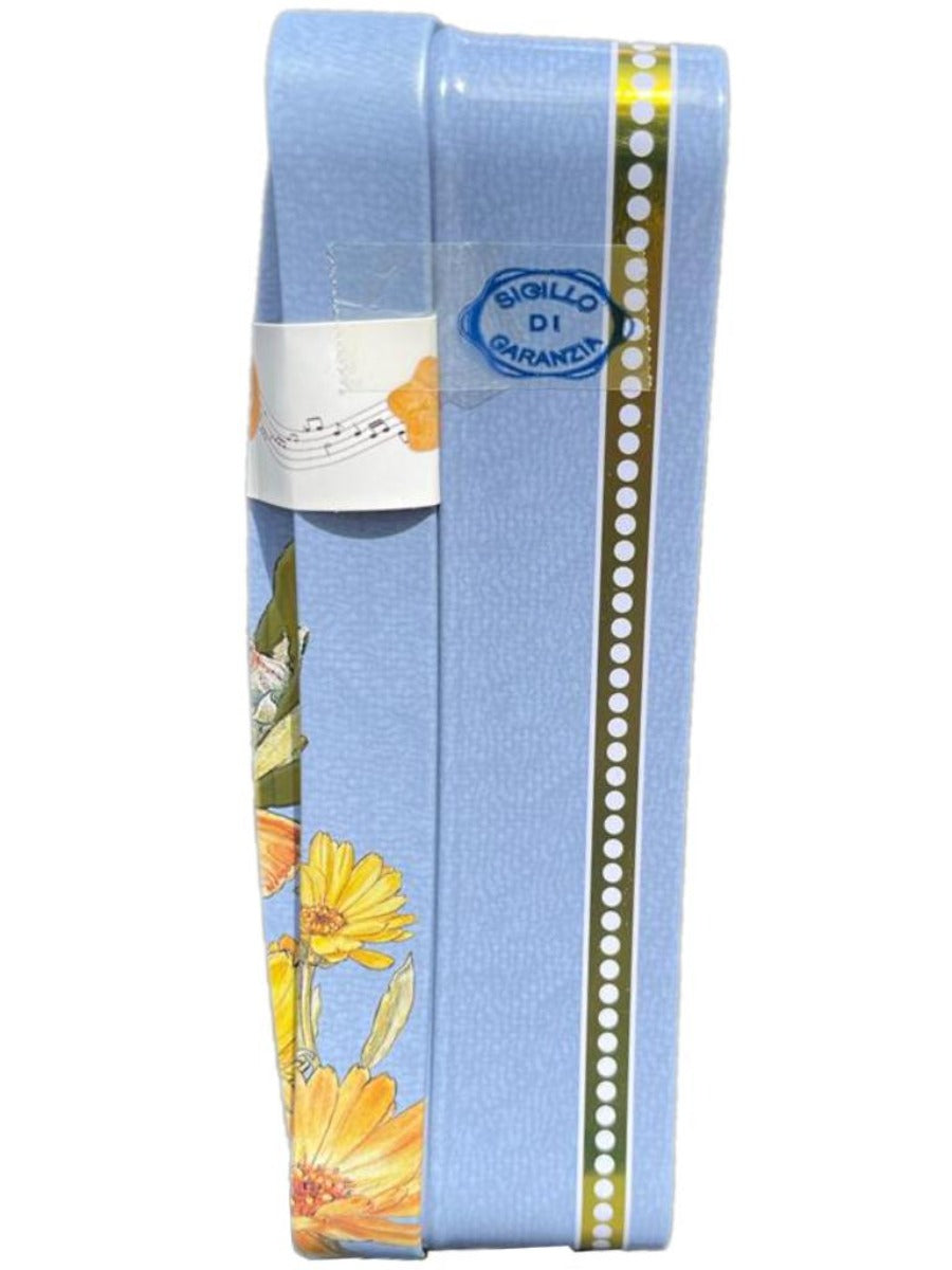 Marie Ange di Costa Italian Flower Fairy Music Box with Butter Cookies-The Hour Glass in Cyan 140g