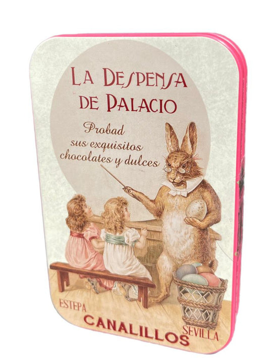 La Despensa de Palacio Canalillos Spanish Chocolate Cigars in Decorative Tin—El Conejo 65g