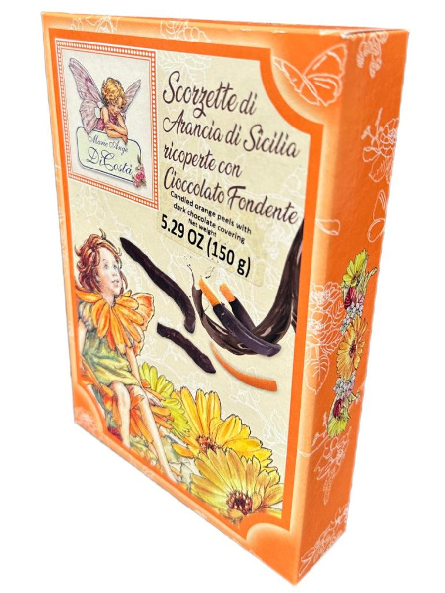 Marie Ange di Costa Flower Fairy Italian Chocolate Coated Candied Orange Peel 150g