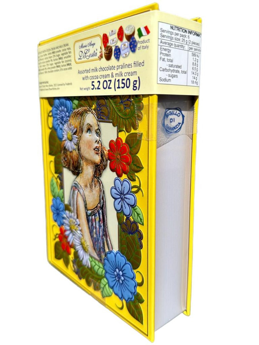 Marie Ange di Costa Flower Fairy Italian Praline Chocolates--Diary in Yellow 140g