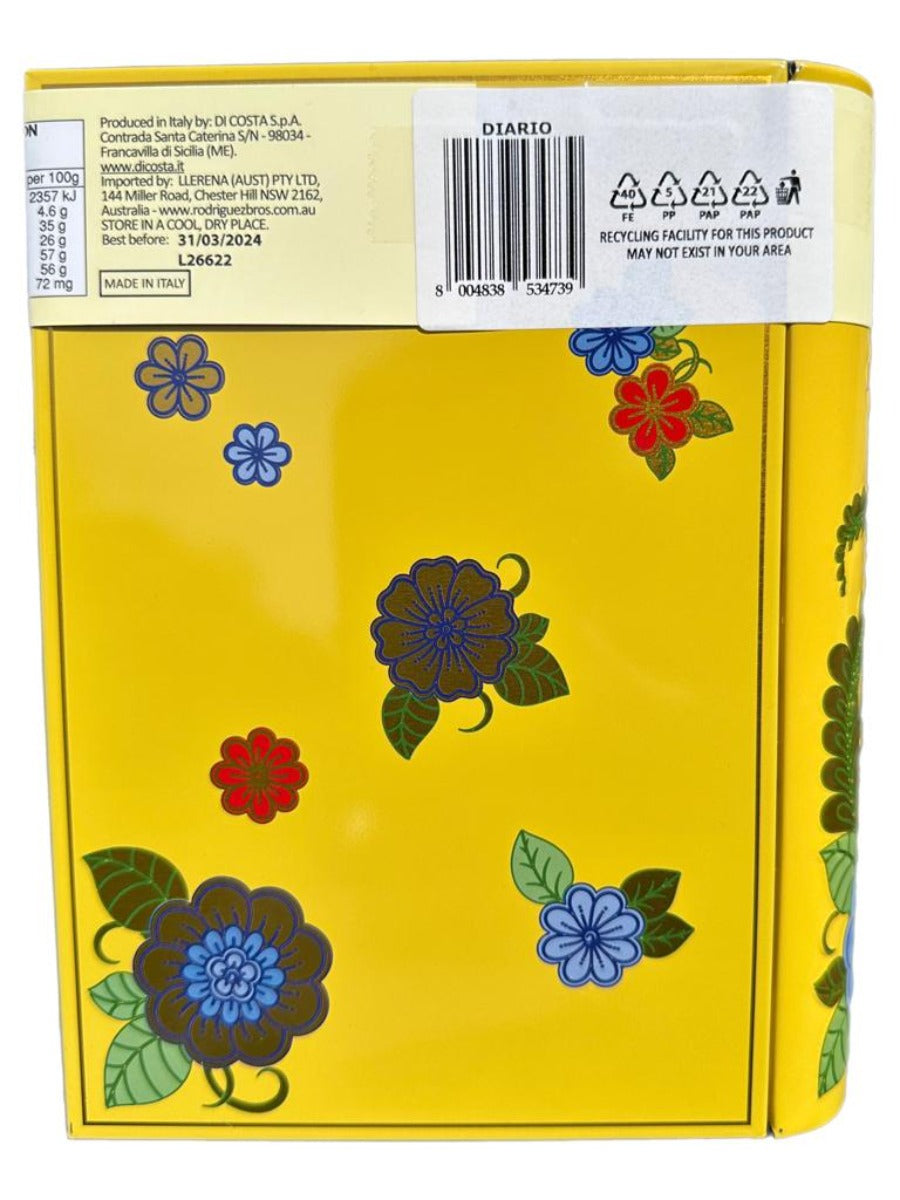 Marie Ange di Costa Flower Fairy Italian Praline Chocolates--Diary in Yellow 140g