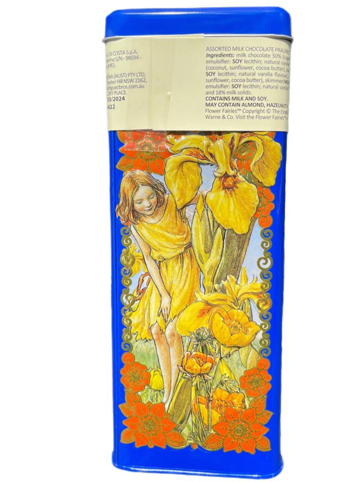 Marie Ange di Costa Flower Fairy Italian Praline Chocolates-- Snella in Cyan 140g