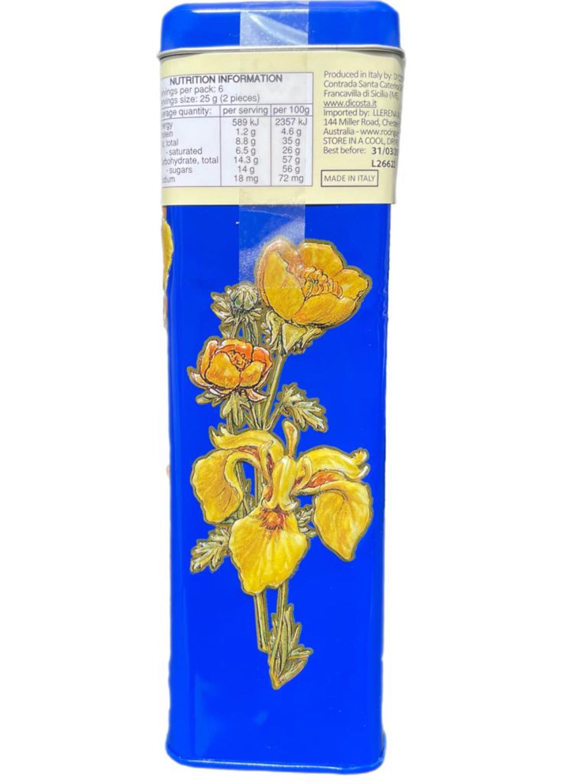 Marie Ange di Costa Flower Fairy Italian Praline Chocolates-- Snella in Cyan 140g