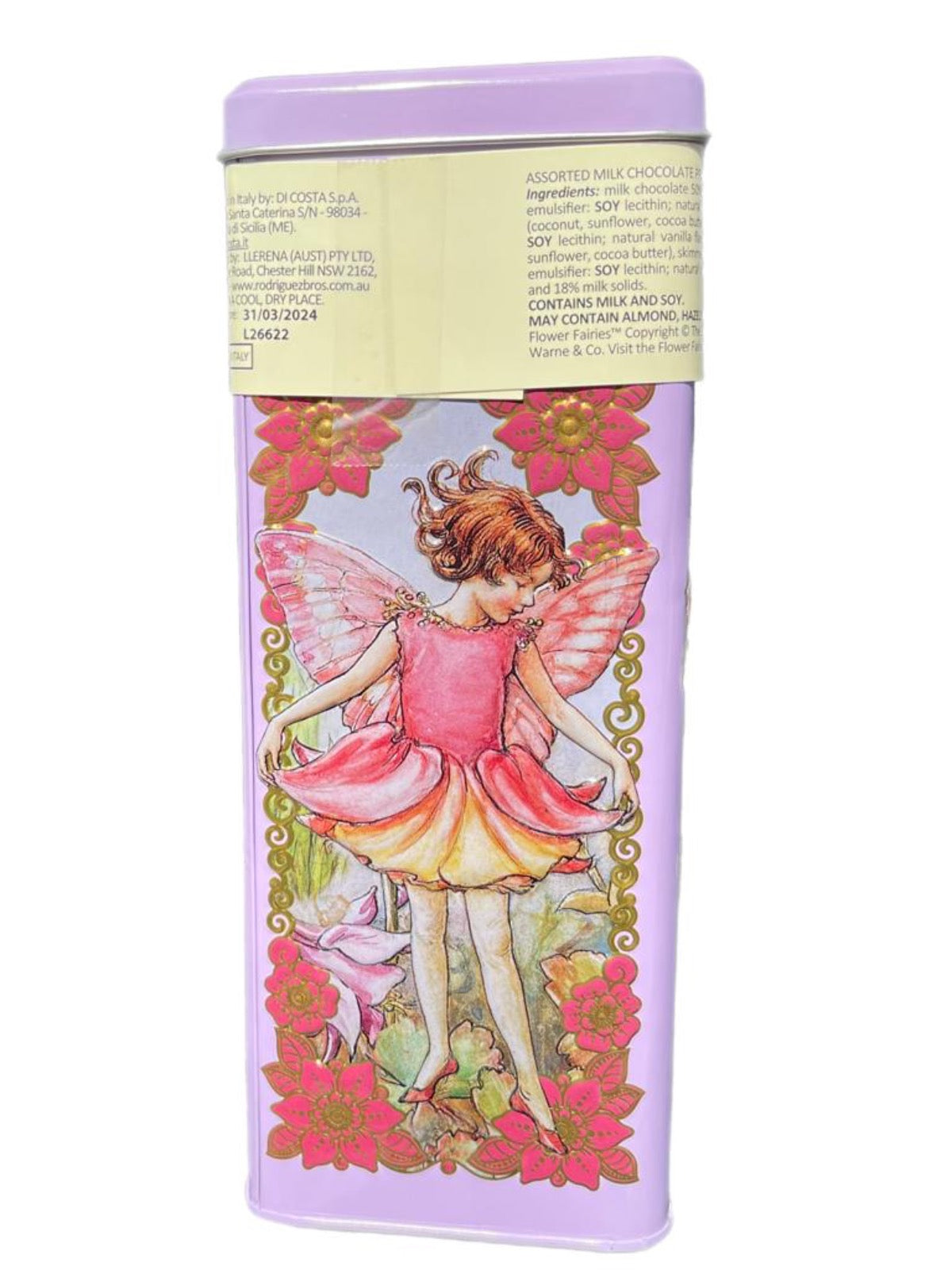 Marie Ange di Costa Flower Fairy Italian Praline Chocolates-- Snella in Rose 140g