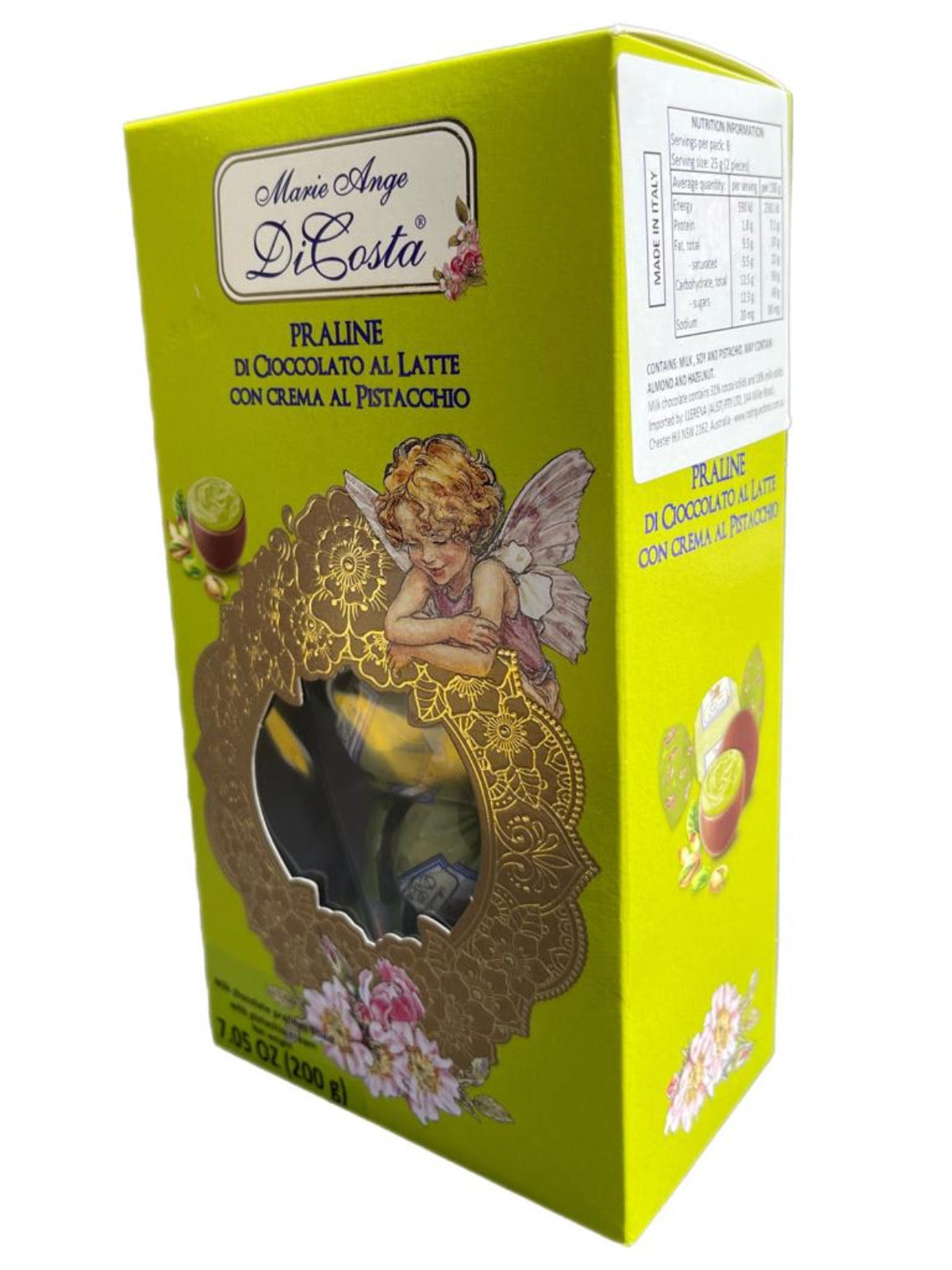 Marie Ange di Costa Flower Fairy Italian Praline Chocolates with Pistachio 200g