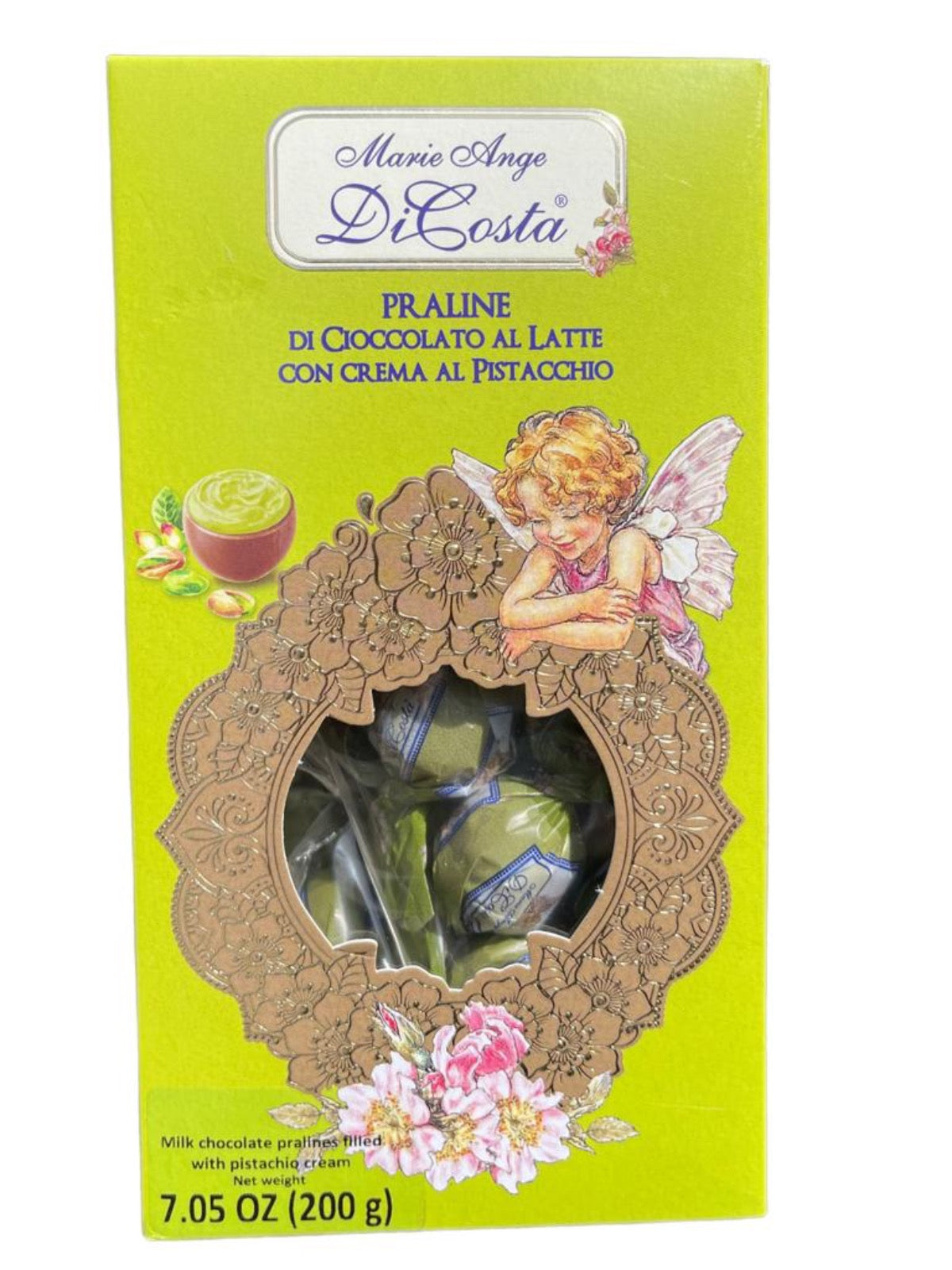 Marie Ange di Costa Flower Fairy Italian Praline Chocolates with Pistachio 200g