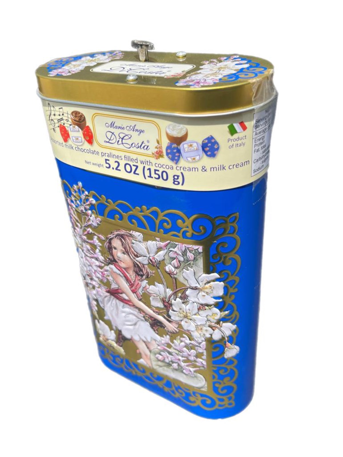 Marie Ange di Costa Flower Fairy Praline Chocolates -La Visiera in Cyan 140g