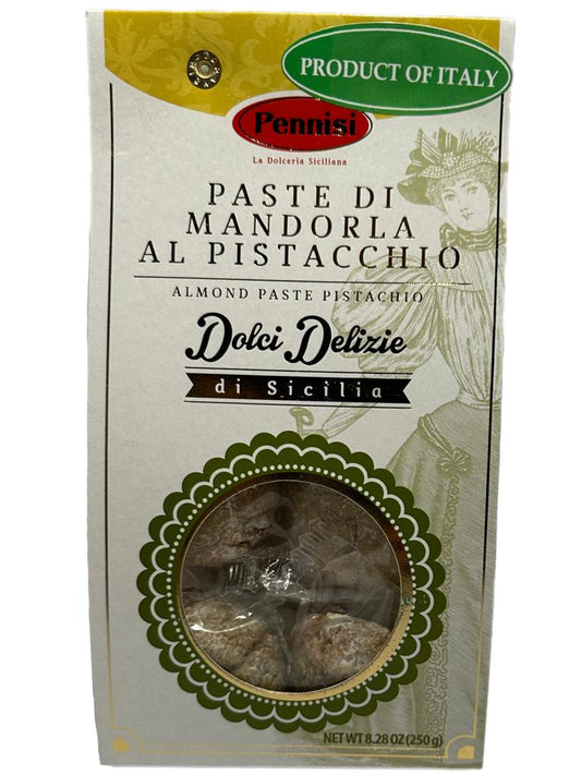 Pennisi Paste di Mandorla al Pistacchio Almond Paste Pistachio Biscuits 250G