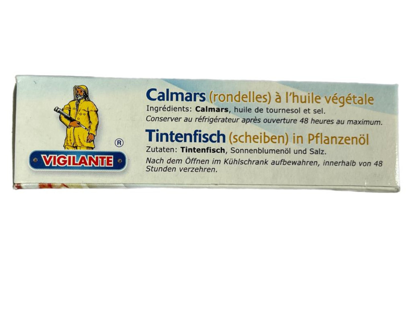 Vigilante Calamares Rodajas en Aceite Vegetal Calamari in Vegetable Oil 115g