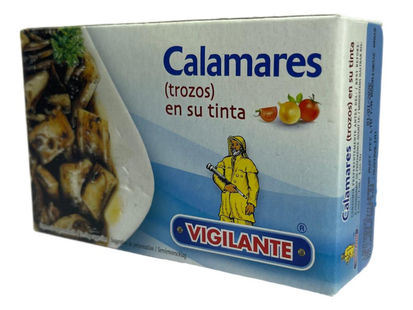 Vigilante Calamares Trozos en su Tinta Squid Pieces in Ink 115g