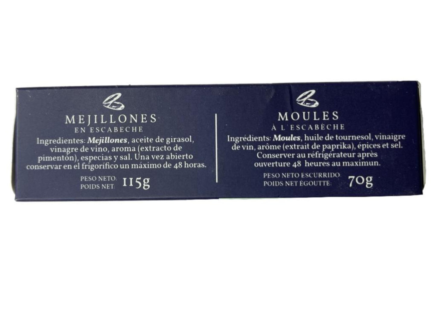 Vigilante Centenario Mejillones en Escabeche Mussels in Pickled Sauce 115g