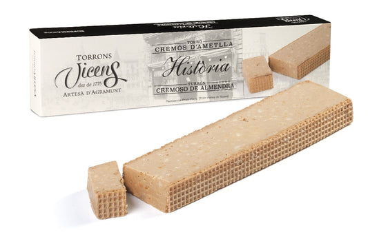 Vicens "Historia" Cremosa De Almendra Spanish Creamy Almond Nougat 300g