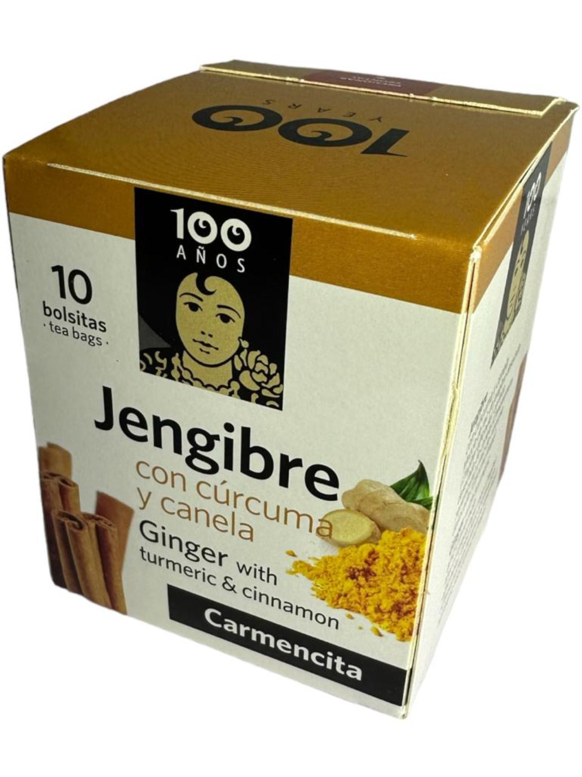 Carmencita Ginger With Turmeric And Cinnamon Tea 10x bags 15g