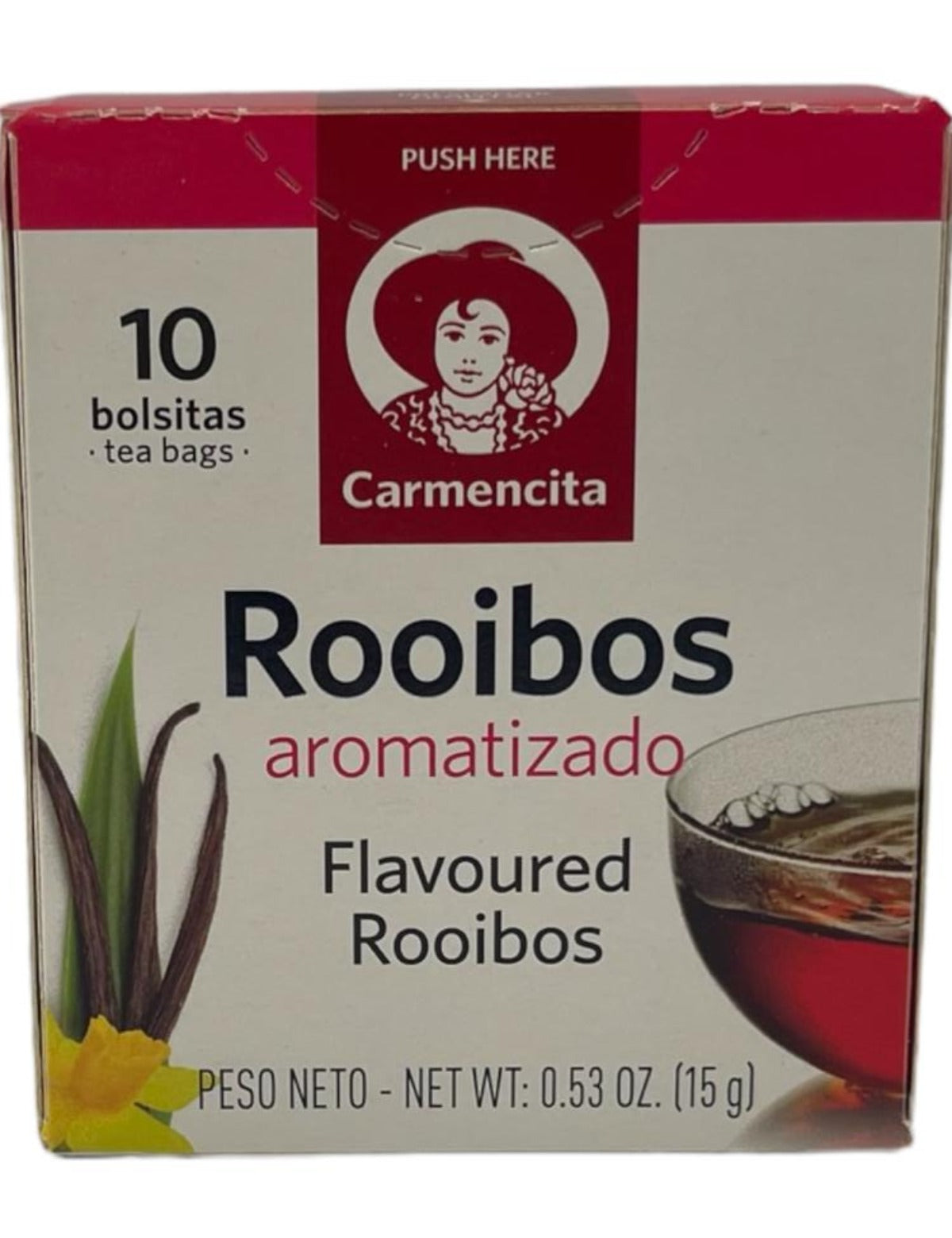 Carmencita Rooibos Vanilla Tea 10x bags 15g (Best Before 01-03-2025)