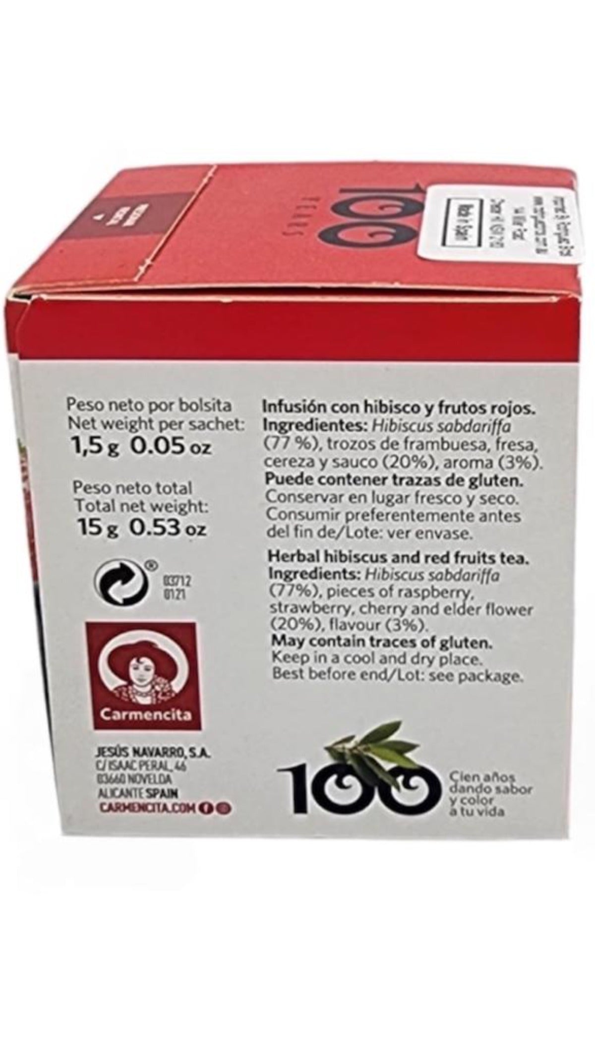 Carmencita Red Fruits Tea 10x bags 15g