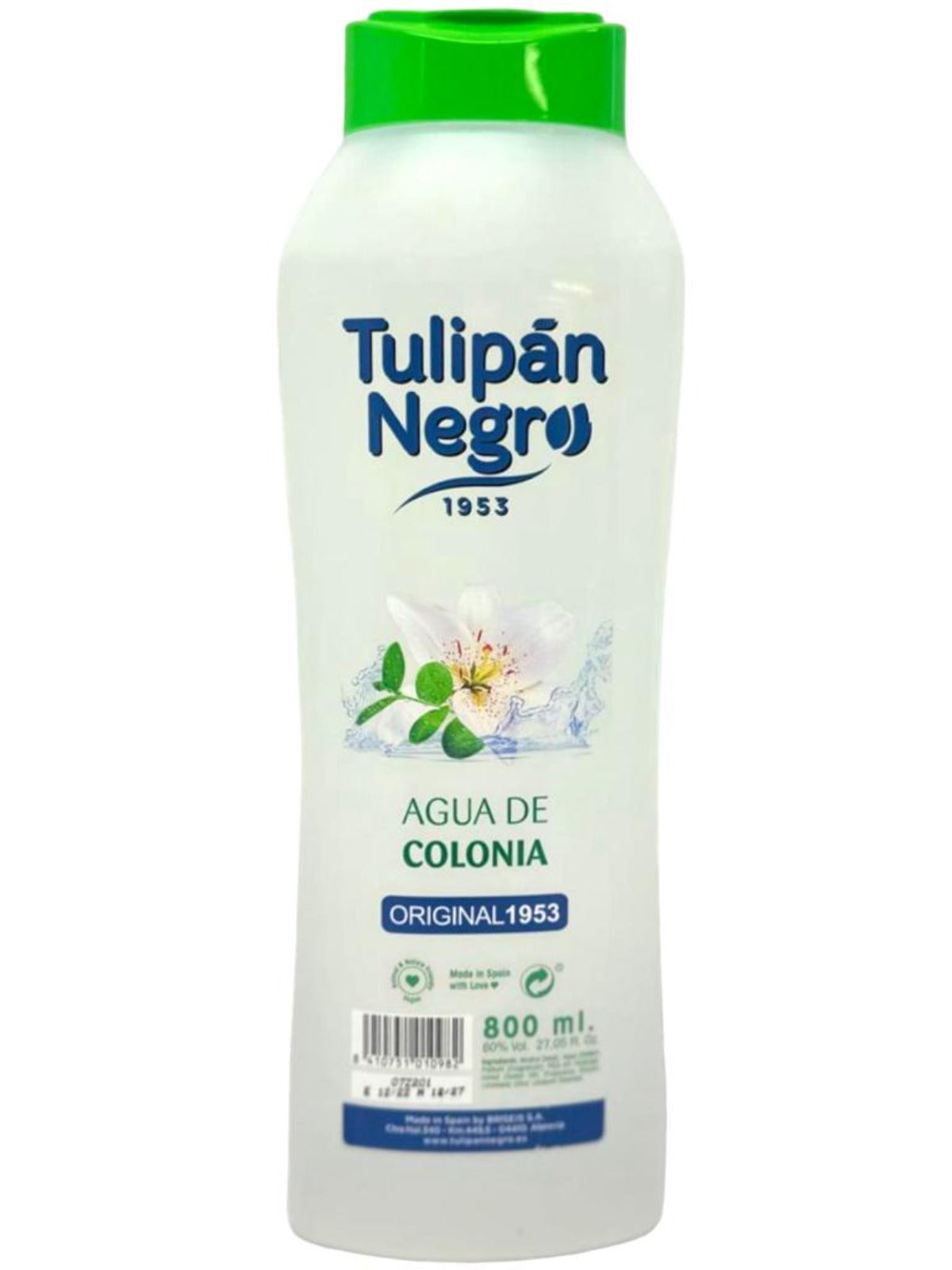 Tulipan Negro Agua de Colonia Original Spanish Bath And Shower Gel 800ml