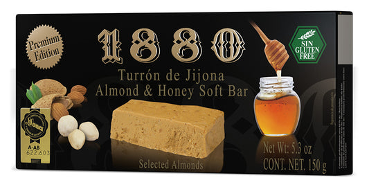 1880 Turron de Jijona Almond & Honey Soft Nougat Premium Edition 150g Best Before End of December 2024