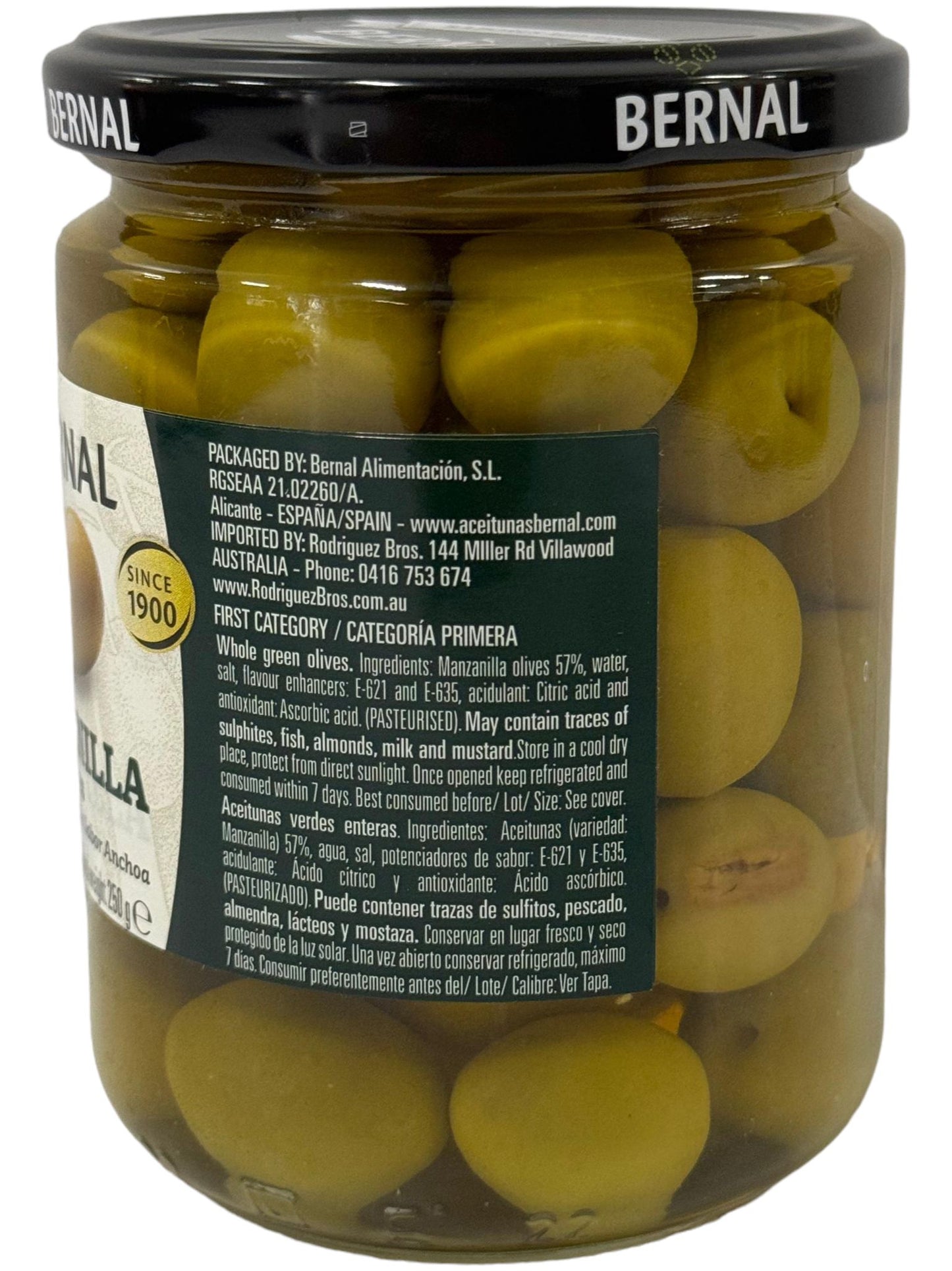 Bernal Manzanilla Olives 436g