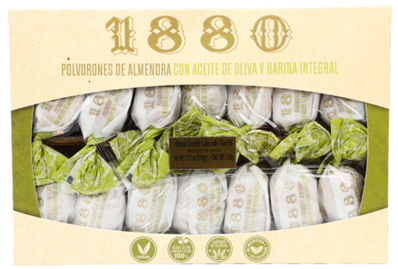 1880 Spanish Almond Biscuits Polvorones de Almendra with Olive Oil and Whole Wheat Flour 310g