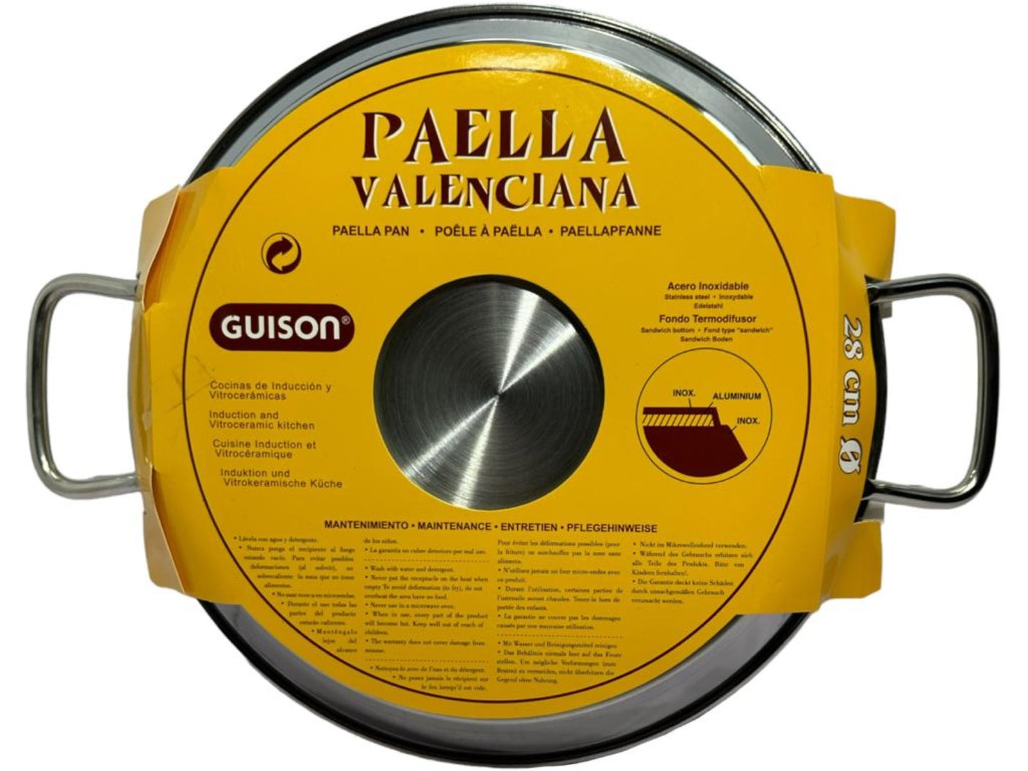 Garcima Guison Paella Valenciana Induccion Spanish Paella Pan 28cm