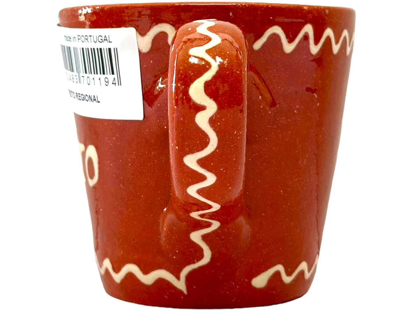 Edgar Picas  Copo Direito Bebe Vinho Tinto Portuguese Terracotta Mug 8.5cm x 9cm