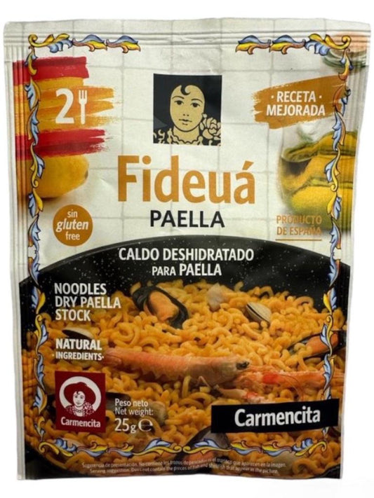 Carmencita Fideua Noodles Dry Paella Stock 25g (Best Before 01-04-2025)