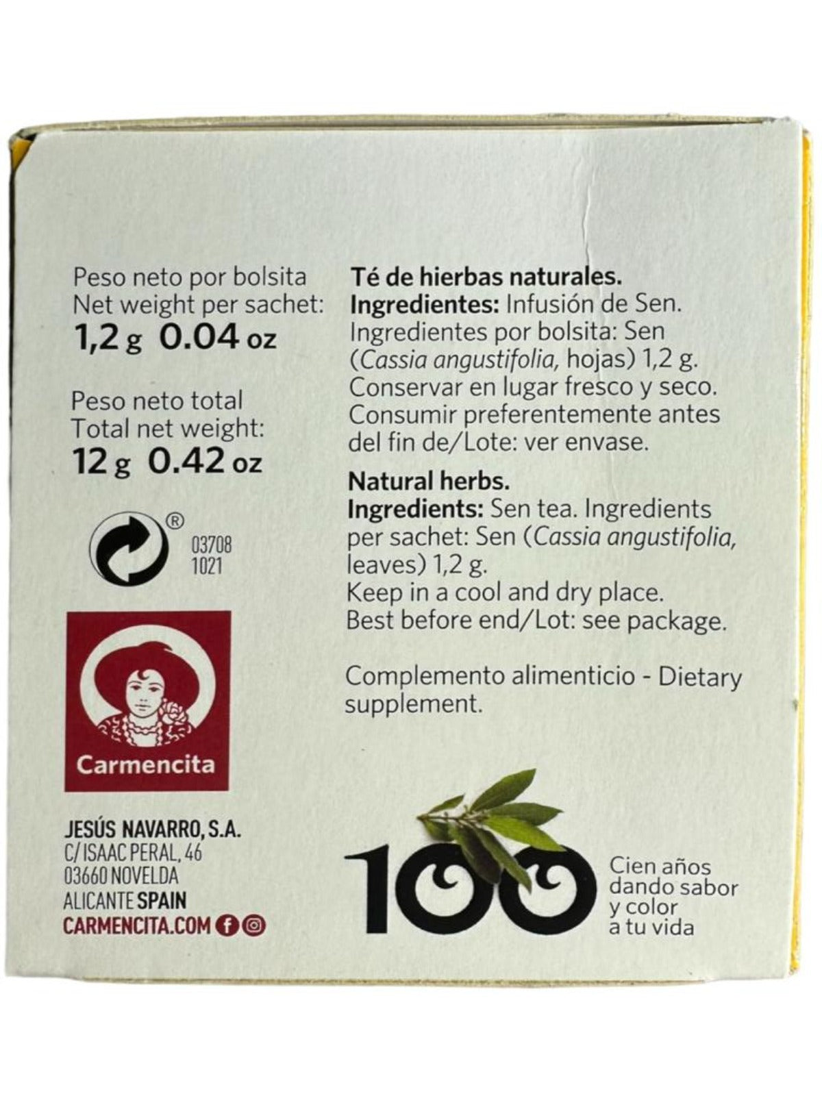 Carmencita Natural Herbs Tea 10x bags 12g