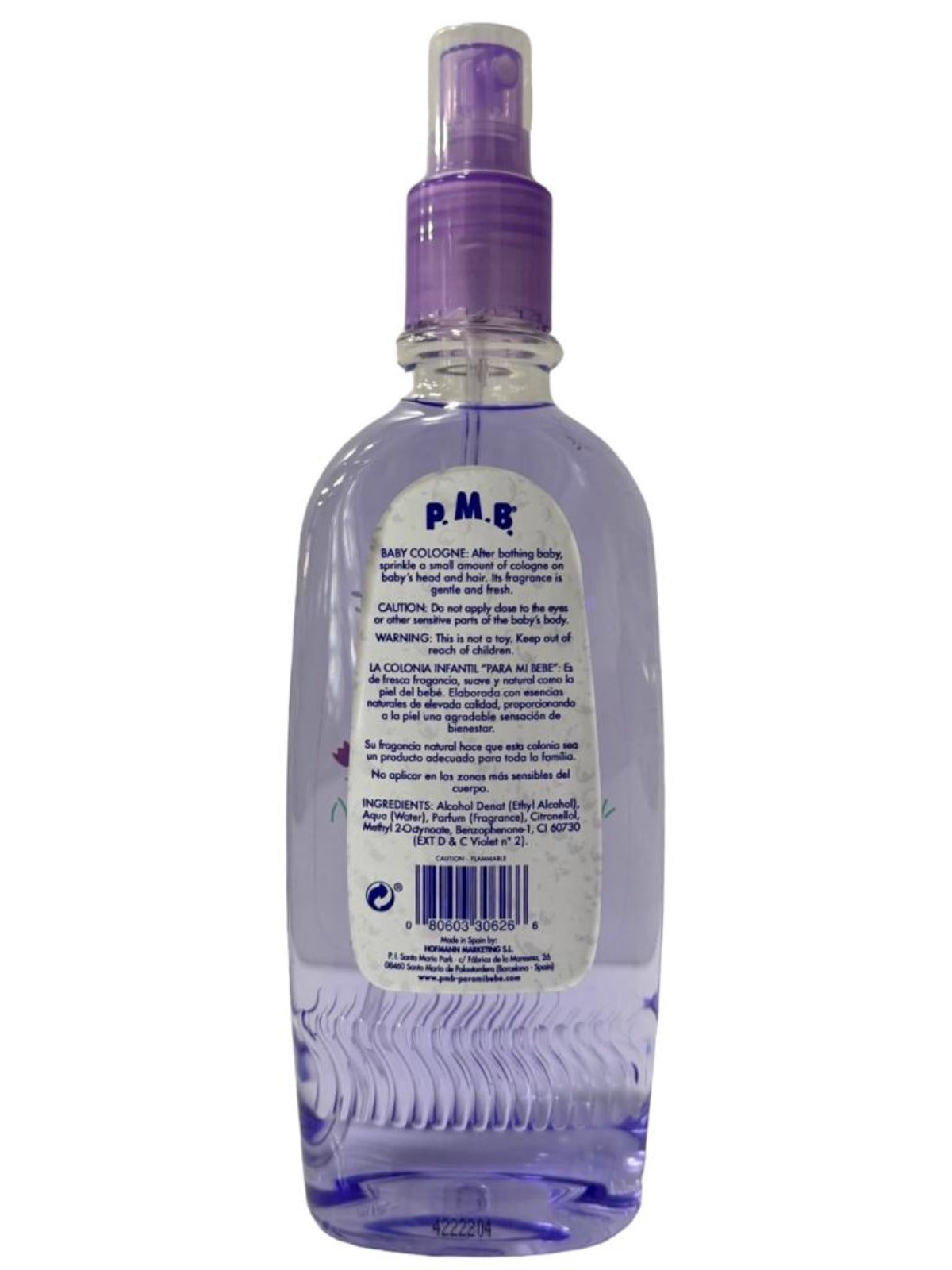 Para Mi Bebe Agua De Violetas Violets Cologne Spray 250ml