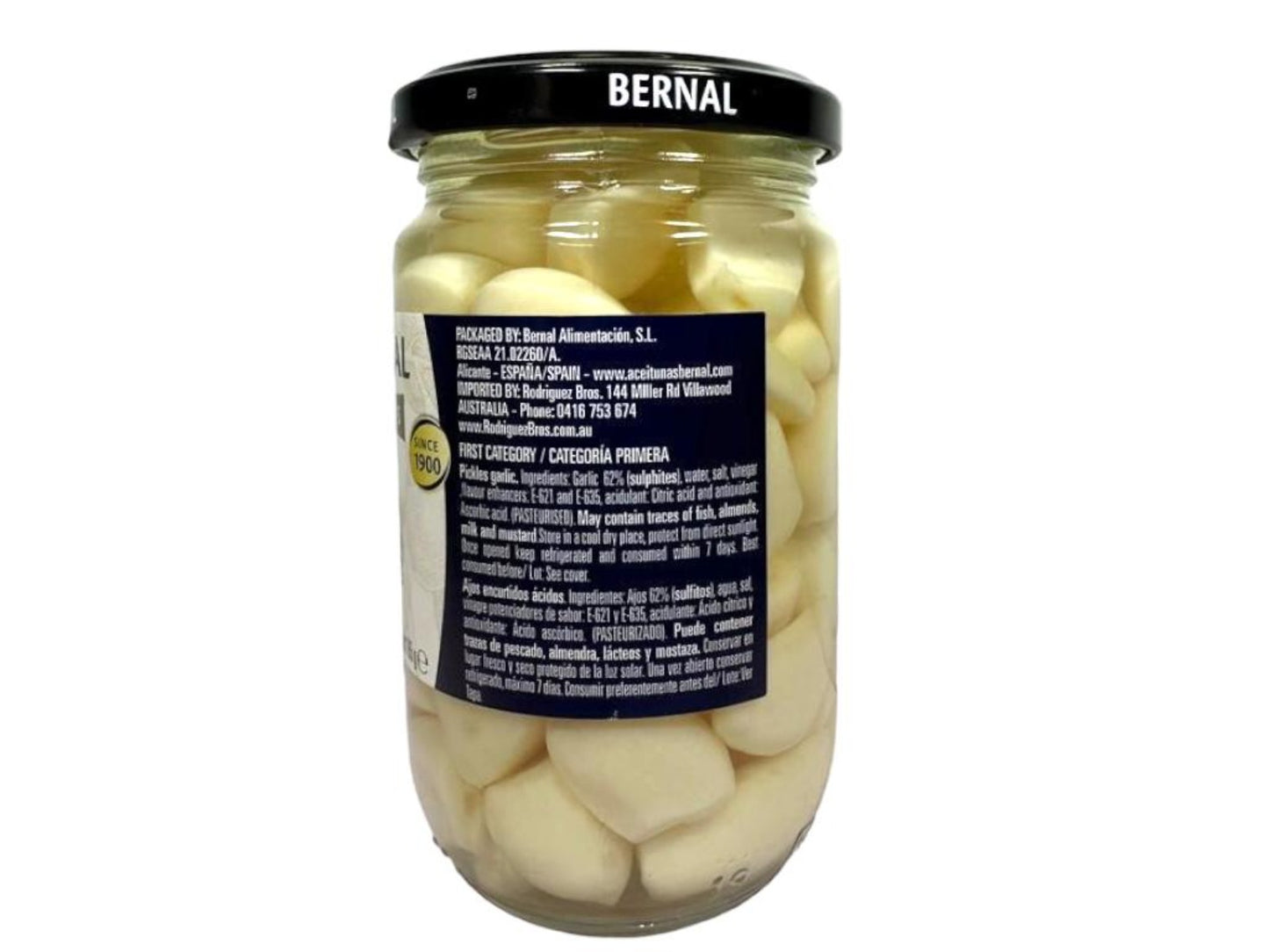 Bernal Encurtidos Ajos Spanish Pickled Garlic Twin Pack 2 x 300g