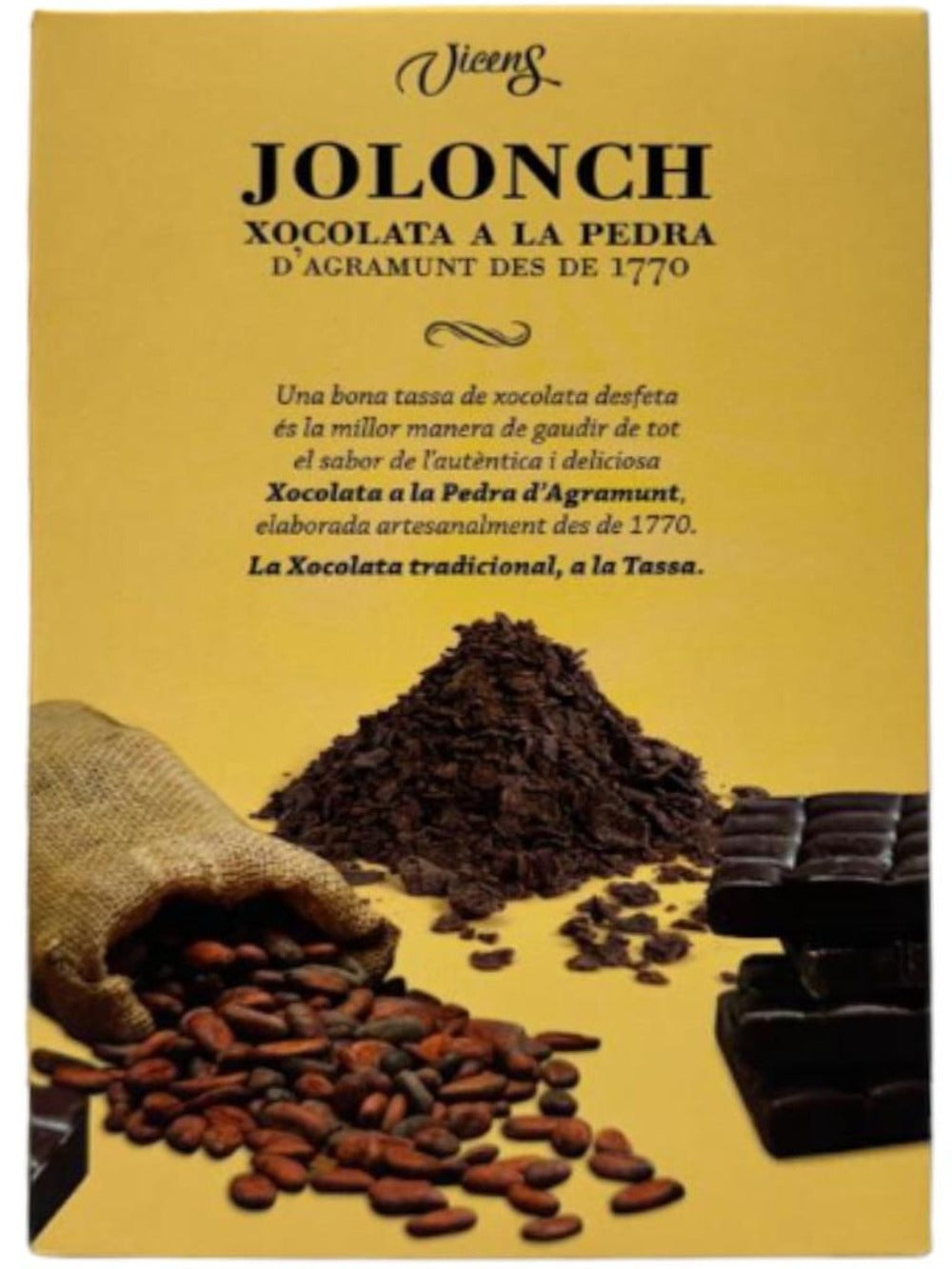 Vicens Xocolata Jolonch Coxolate A La Pedra A La Tazza Stone Ground Hot Chocolate 300g Best Before January 2025