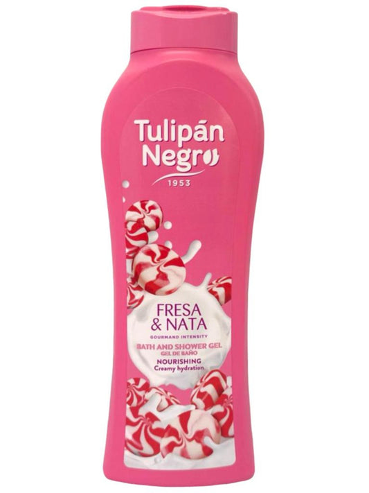 Tulipan Negro Strawberry & Cream Spanish Bath And Shower Gel 650ml