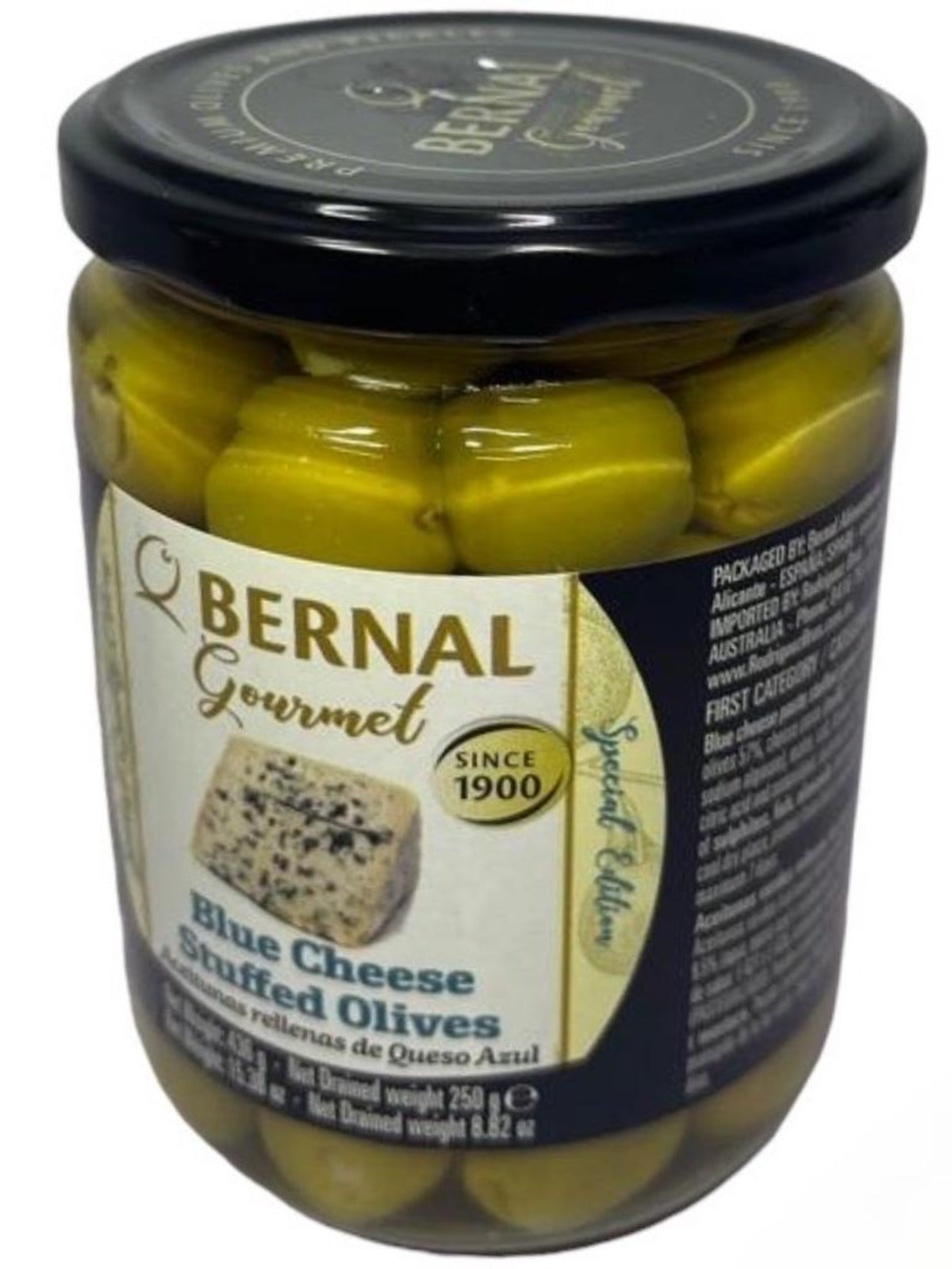 Bernal Gourmet Spanish Blue Cheese Stuffed Olives 2 pack 436g x2