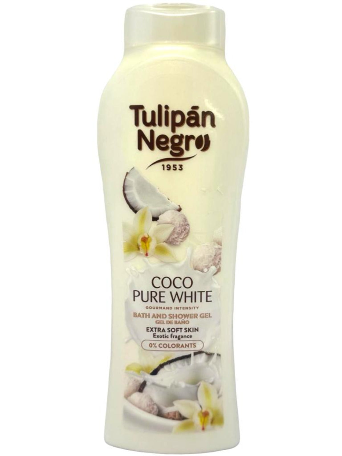 Tulipan Negro Coco Pure White Spanish Bath And Shower Gel 650ml