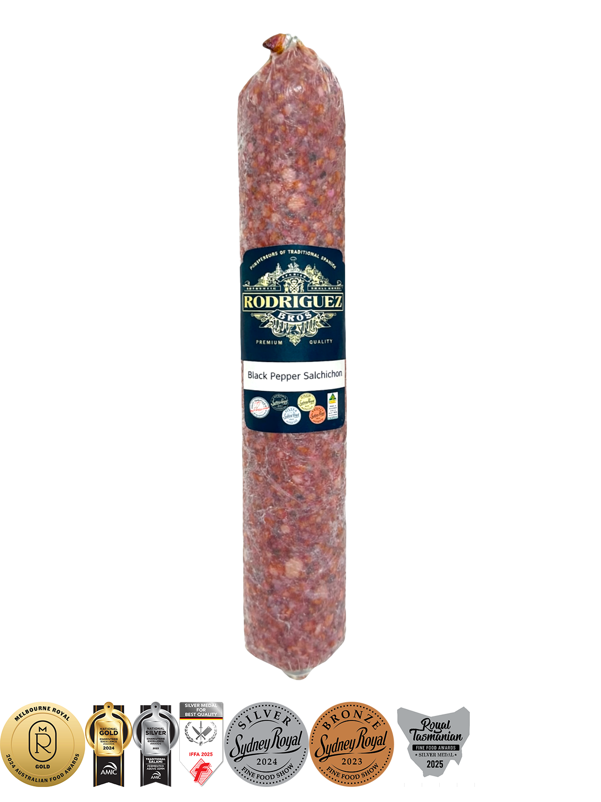 Salchichon Full Salami Approx 780g random weight packet. Regular price $25.00 AUD [You are guaranteed to receive at least 750g of product, equivalent price of $33.33 per kg.]