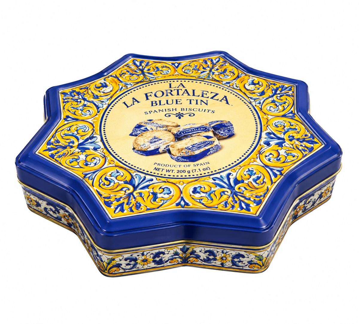 La Fortaleza Blue Tin Spanish Biscuits NO MANTECA 350g (Best Before 30-09-2027)